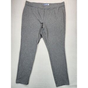 Old Navy Stevie Pants Size XXL Herringbone Chevron Pull On Black Grey Stretch
